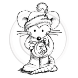 2237 E - Christmas Mouse Rubber Stamp
