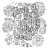 2317 G - Happy New Year Rubber Stamp