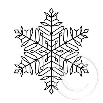 2337 A C or F - Delicate Snowflake Rubber Stamp