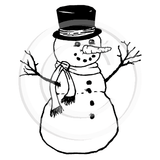 2340 F - Snowman Rubber Stamp