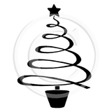 2346 C or G - Spiral Christmas Tree Rubber Stamp