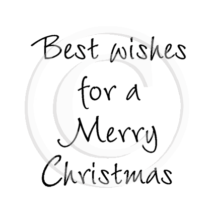 2362 C -  Best Wishes For A Merry Christmas Rubber Stamp