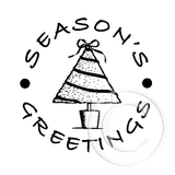 2363 C - Seasons Greetings Rubber Stamp