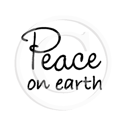 2364 A - Peace On Earth Rubber Stamp