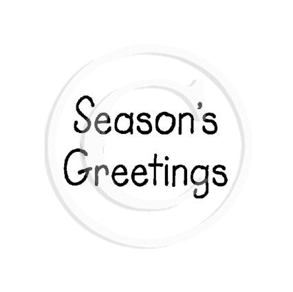 2371 A - Mini Seasons Greetings Rubber Stamp