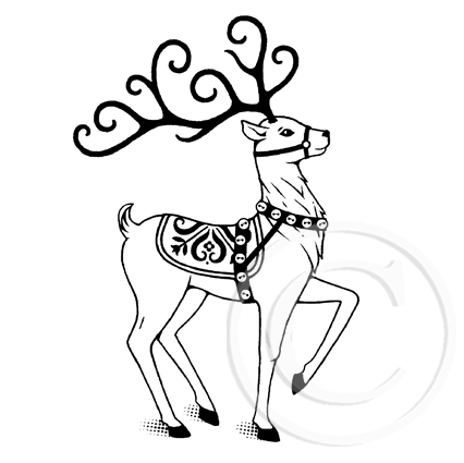 2378 GG - Reindeer Rubber Stamp
