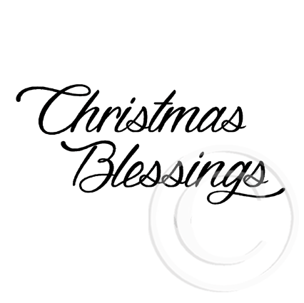 2385 FF - Christmas Blessings Rubber Stamp