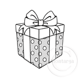 2388 F - Gift Box Rubber Stamp