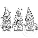 2399 GG - Christmas Gnome Trio Rubber Stamp