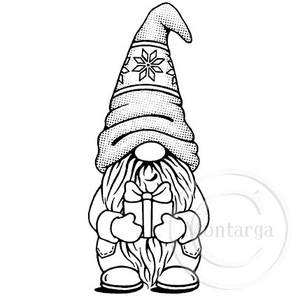 2400 FF - Christmas Gnome Rubber Stamp