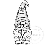 2400 FF - Christmas Gnome Rubber Stamp