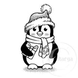 2410 G - Christmas Penguin Rubber Stamp