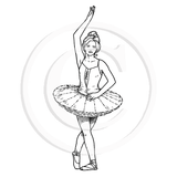 2616 E -  Ballet Dancer Rubber Stamp