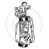 2630 FF - Golf Bag Rubber Stamp