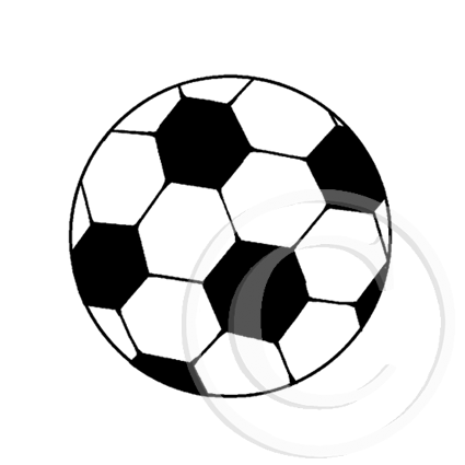 2646 A - Soccer Ball Rubber Stamp
