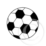 2646 A - Soccer Ball Rubber Stamp