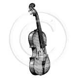 2662 FF - Violin Rubber Stamp