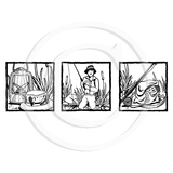 2674 FFF - Fishing Rubber Stamp