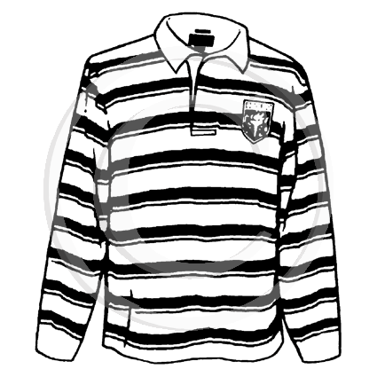 2676 G - Rugby Shirt Rubber Stamp