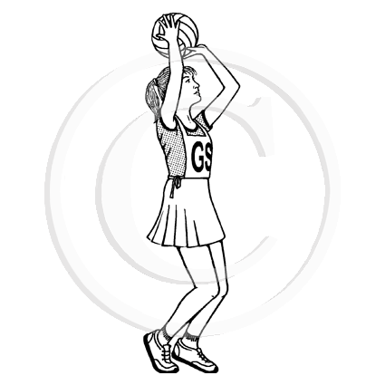 2679 BB - Netball Player Rubber Stamp