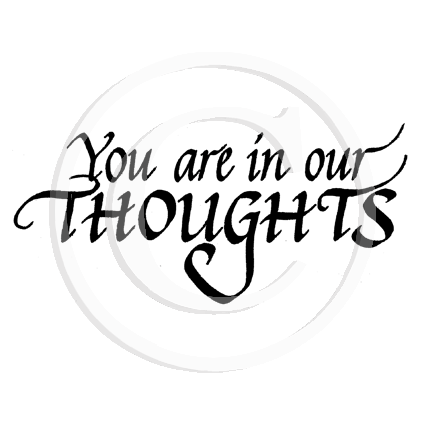 2808 E - In Our Thoughts Rubber Stamp