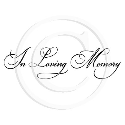 2829 BB - Loving Memory Rubber Stamp