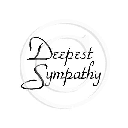 2832 A - Mini Deepest Sympathy Rubber Stamp