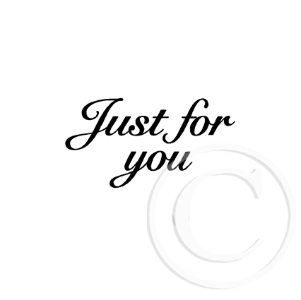 2843 B - Just for you Rubber Stamp