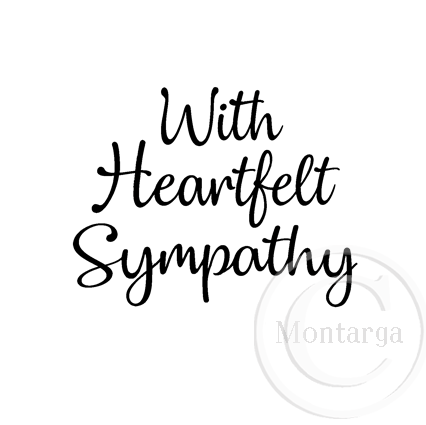 2853 D - Heartfelt Sympathy Rubber Stamp