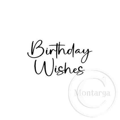 2863 B - Birthday Wishes Rubber Stamp