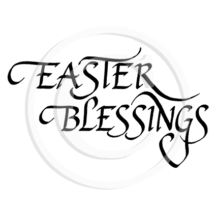 2904 E - Easter Blessings Rubber Stamp