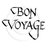 2930 D - Bon Voyage Rubber Stamp