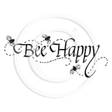 2934 FF - Bee Happy Rubber Stamp