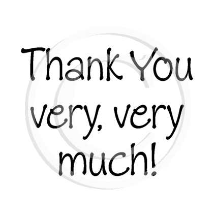 2941 C - Thank You Very Much Rubber Stamp