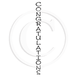 2953 BBB - Congratulations Rubber Stamp