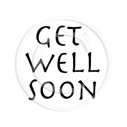 2968 A - Get Well Rubber Stamp