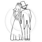 3019 FF - Wedding Couple Rubber Stamps