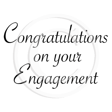 3022 E - Congratulations on Your Engagement Rubber Stamps