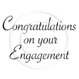 3022 E - Congratulations on Engagement Wording Rubber Stamp