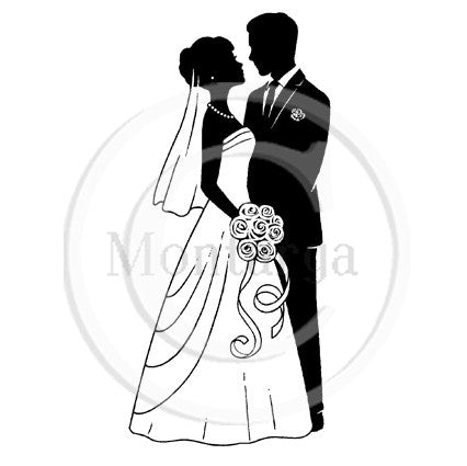 3043 FF - Wedding Couple Rubber Stamps