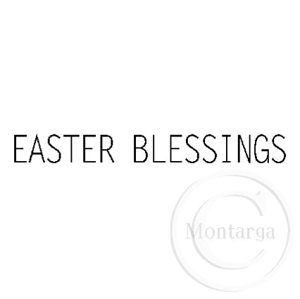 3049 B - Easter Blessings Rubber Stamp