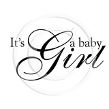 3128 B - Baby Girl Rubber Stamp