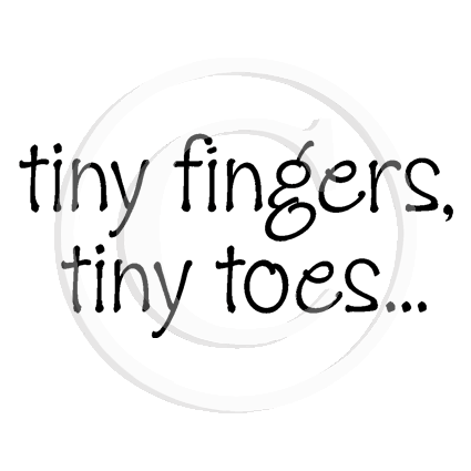 3137 B - Tiny Fingers Rubber Stamp