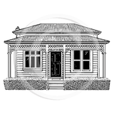 3281 F - House Rubber Stamp