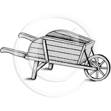 3288 FF - Wheelbarrow Rubber Stamp