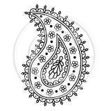 3334 C - Paisley Rubber Stamp