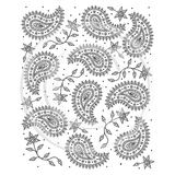 3335 I - Paisley Pattern Rubber Stamp