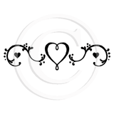 3370 B - Heart Pattern Rubber Stamp