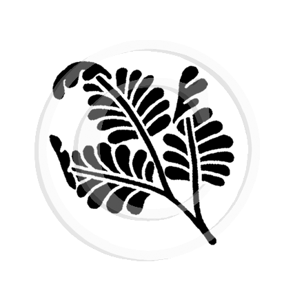 3389 A - Leaves Rubber Stamp