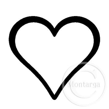 3439 C - Outline Heart Rubber Stamp